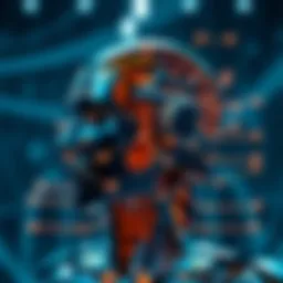 A futuristic representation of AI and blockchain integration