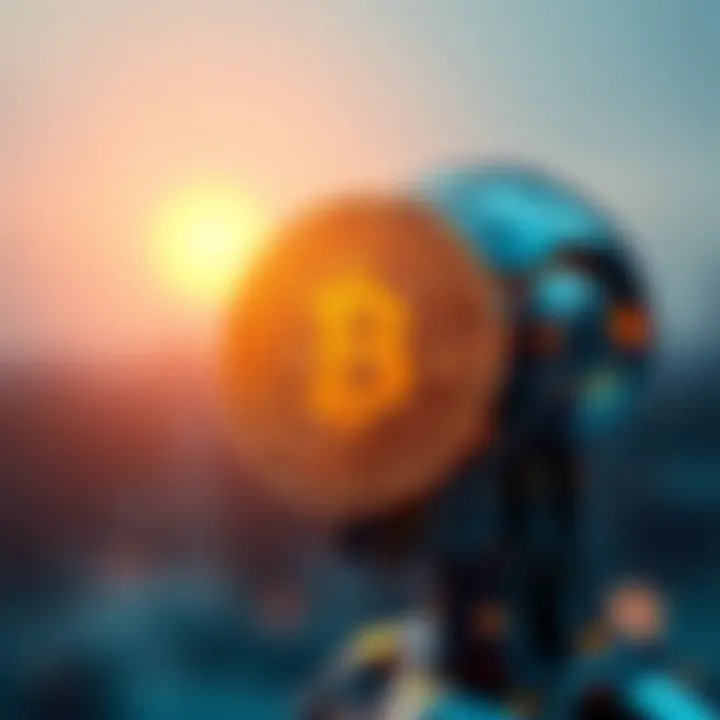 Visual representation of AI technology in cryptocurrency.