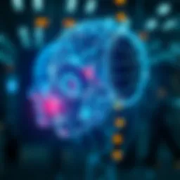 Conceptual representation of artificial superintelligence harnessing vast knowledge and capabilities