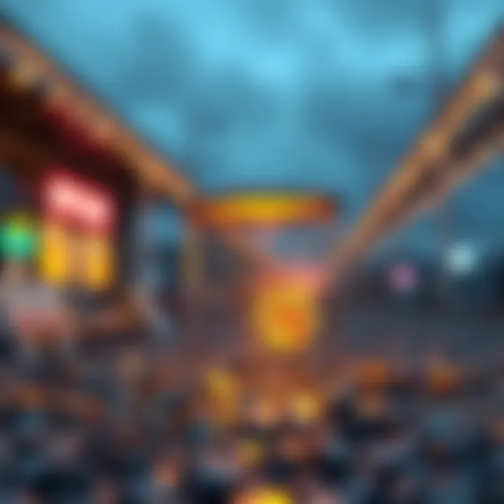 A vibrant illustration of airdrop concept