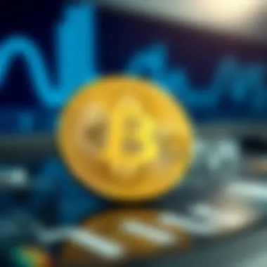 Digital currency symbol representing Bitcoin