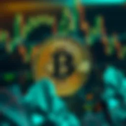 Conceptual representation of Bitcoin and financial markets