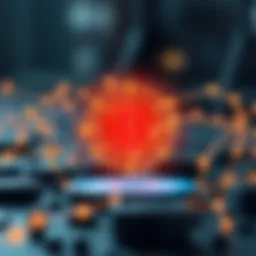 A visual representation of blockchain technology illustrating consensus mechanisms.