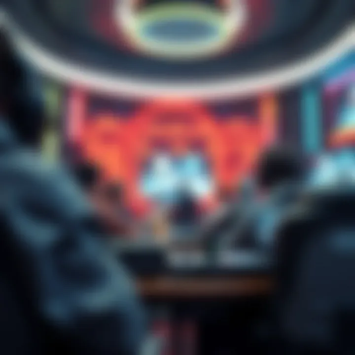 Conceptual representation of blockchain technology in gaming