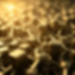 An abstract representation of blockchain technology showcasing interconnected blocks.