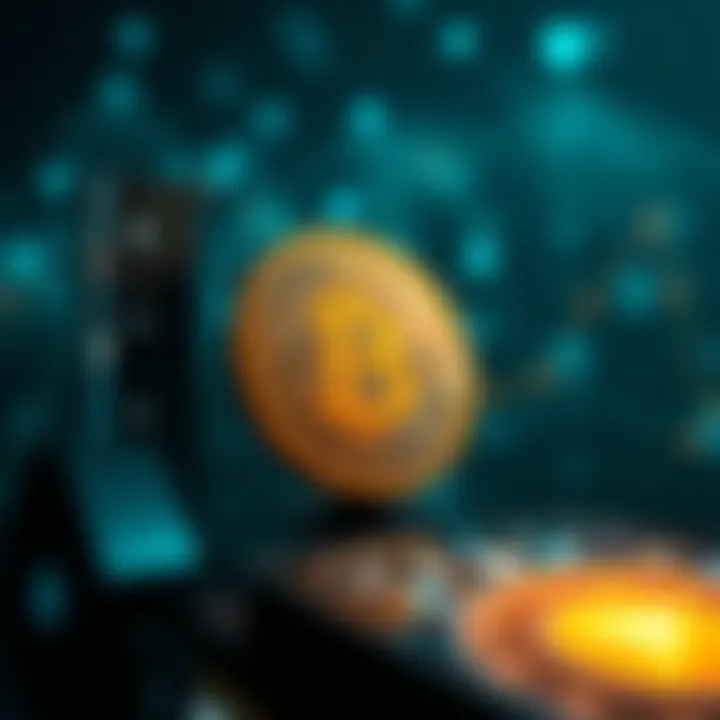 Visual representation of blockchain technology