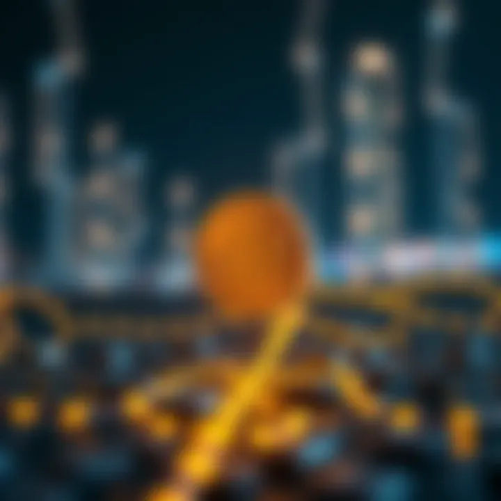 Illustration of blockchain technology structure and functionality