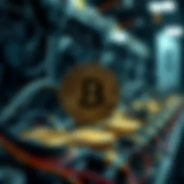 Illustration of cryptocurrency mining principles
