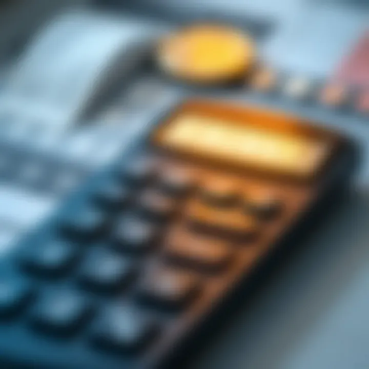 A calculator with currency conversion results