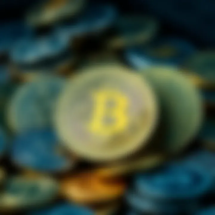 Diverse types of cryptocurrencies showcased in a visually appealing manner