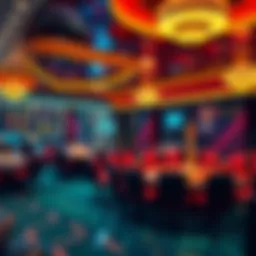 Cryptocurrency casino concept illustration