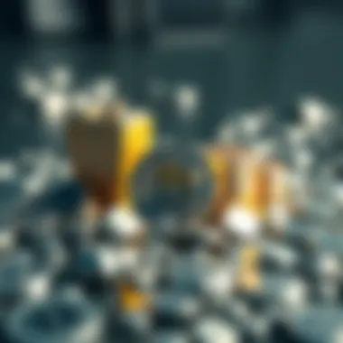 A futuristic depiction of investment opportunities in silver and cryptocurrency