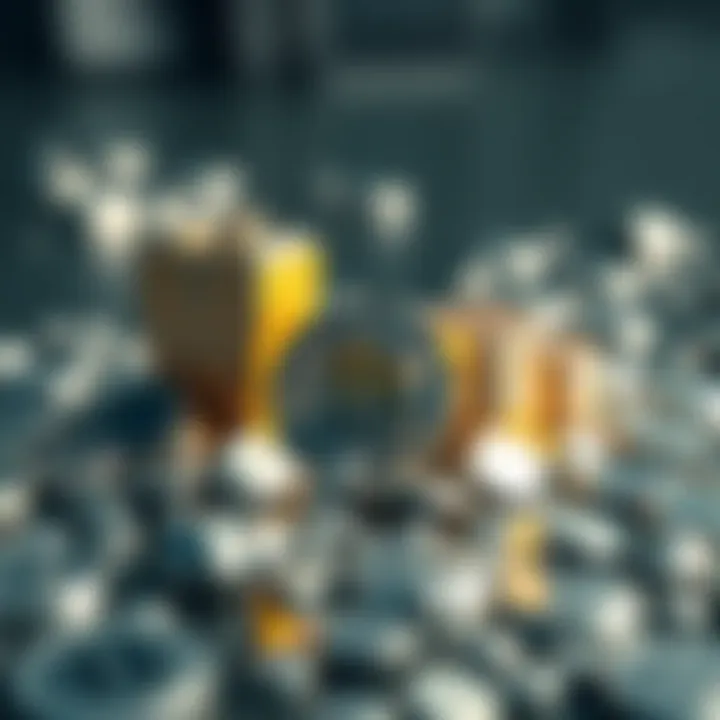 A futuristic depiction of investment opportunities in silver and cryptocurrency