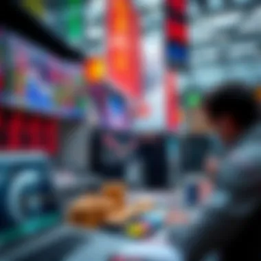 Visual representation of international market reactions to currency fluctuations