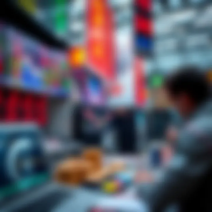 Visual representation of international market reactions to currency fluctuations