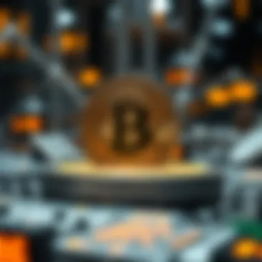 A futuristic representation of blockchain technology