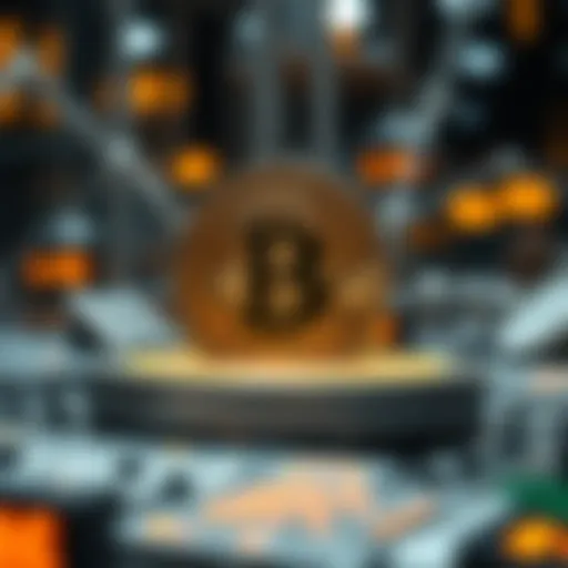 A futuristic representation of blockchain technology