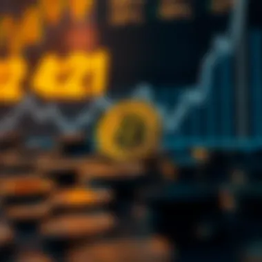 Graphical representation of market trends in cryptocurrency tokens.