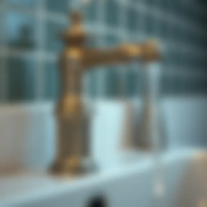 Close-up of a vintage faucet demonstrating classic craftsmanship.