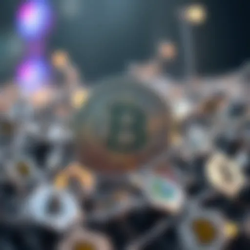 Visual representation of blockchain technology