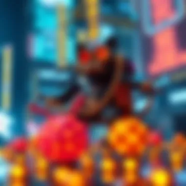 Depiction of metaverse with NFTs