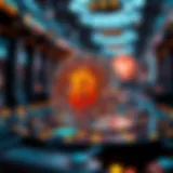 A futuristic representation of blockchain technology