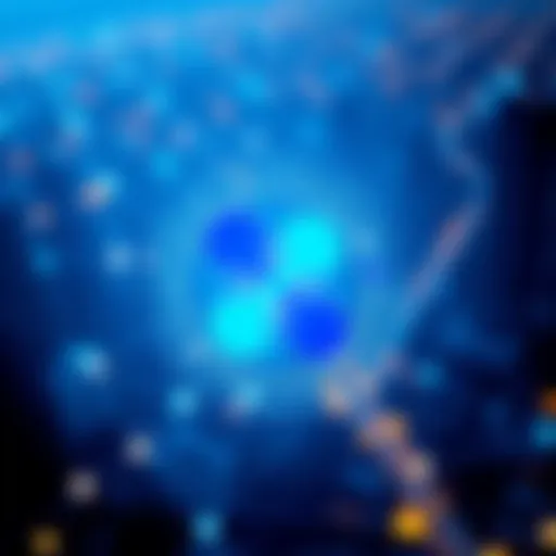 A futuristic digital representation of the Ripple network