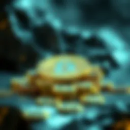 Conceptual representation of stratum in cryptocurrency