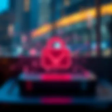 Encrypted Messaging Concept Visual representation of encrypted messaging