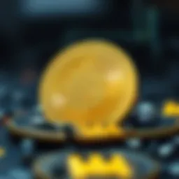 Conceptual representation of the Tidrop coin in blockchain technology