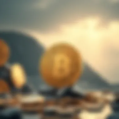 Conceptual illustration of T-Drop in cryptocurrency